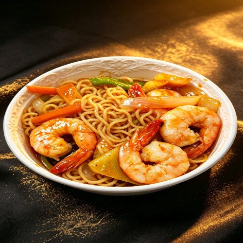 Tallarines especiales fritos con salsa yakisoba